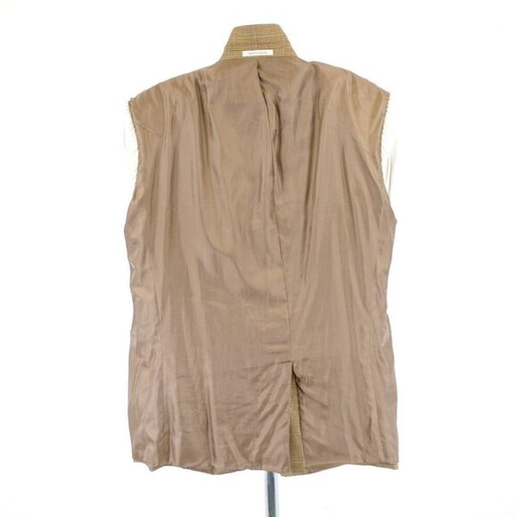 Lauren Ralph Lauren Wool Silk Brown Tan Hounstooth W/ Blue Windowpane 48L SPort - Picture 12 of 12